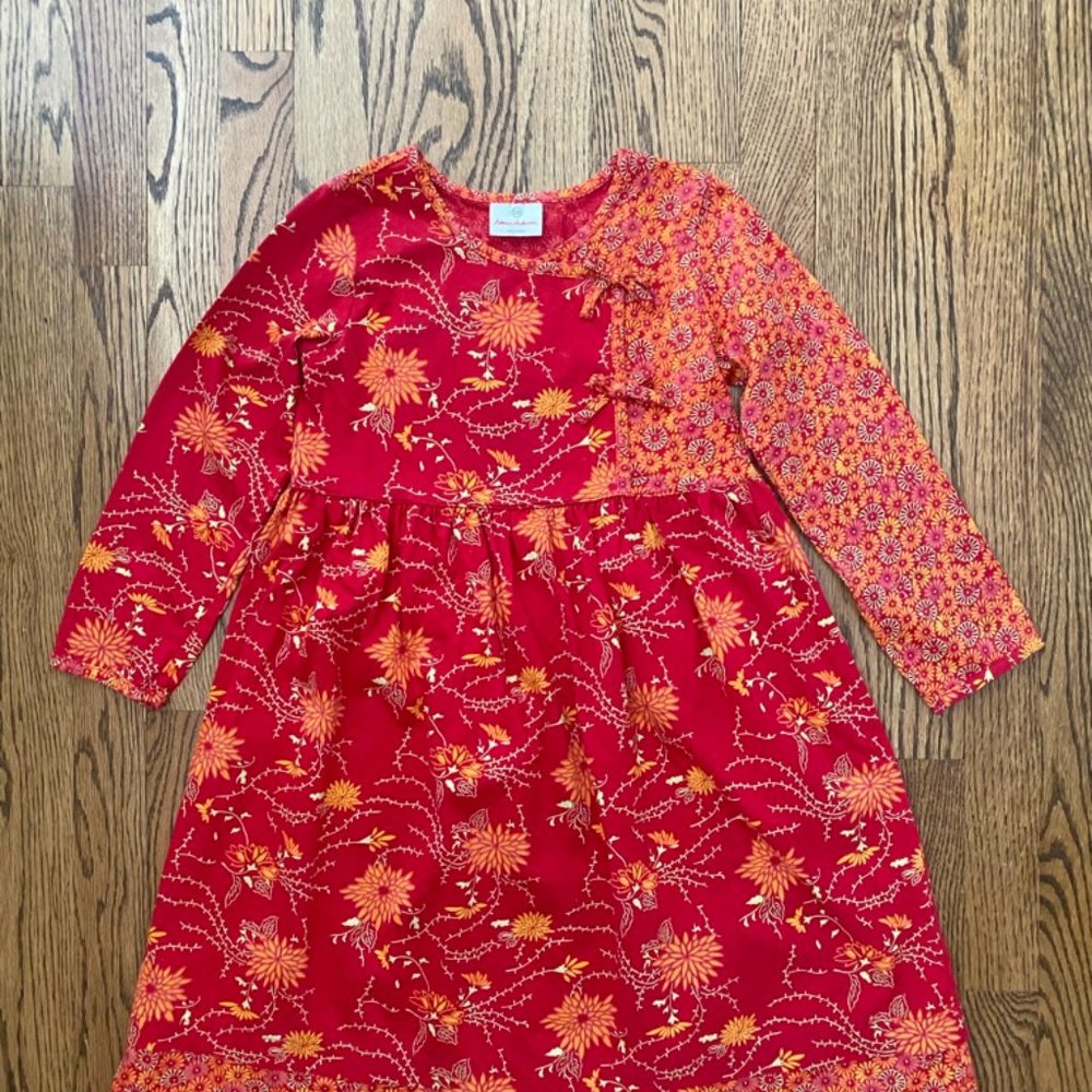 girl's Hanna Andersson knit dress size 130 US 8